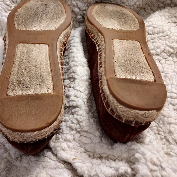 Nine West "Vaoro" Brown Suede w/Studs Raffia Sole Loafers Espadrilles 7.… - Picture 12 of 12